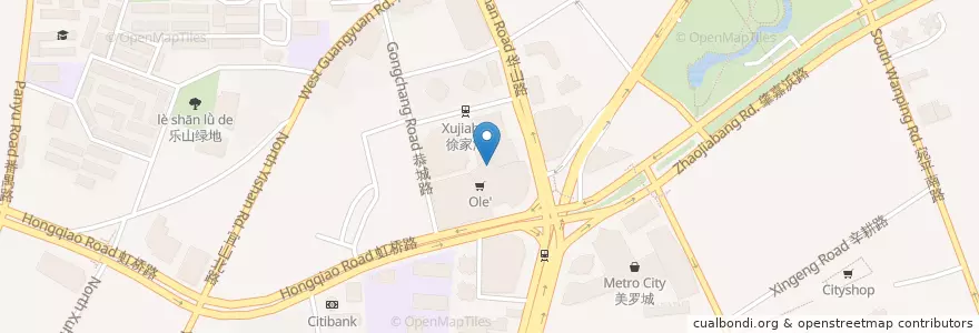 Mapa de ubicacion de ICBC in Metro Station en Cina, Shanghai, Distretto Di Xuhui.