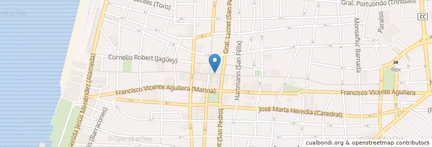 Mapa de ubicacion de Snack Bar Hotel Imperial en Cuba, Santiago De Cuba, Santiago De Cuba, Ciudad De Santiago De Cuba.