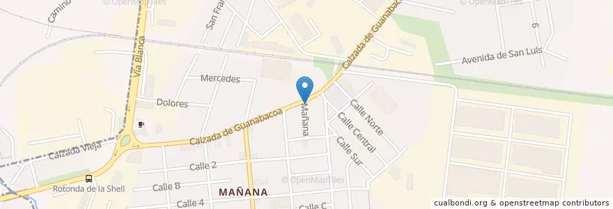 Mapa de ubicacion de Cajero automático en Cuba, Havana, Guanabacoa.