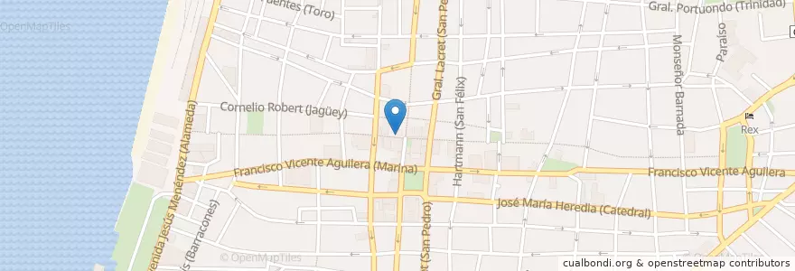 Mapa de ubicacion de Sala de Cine 3D en 쿠바, Santiago De Cuba, Santiago De Cuba, Ciudad De Santiago De Cuba.