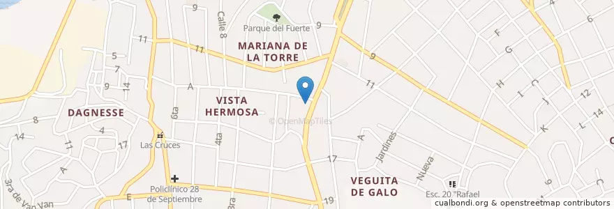 Mapa de ubicacion de Servicentro Cupet en كوبا, Santiago De Cuba, Santiago De Cuba, Ciudad De Santiago De Cuba.