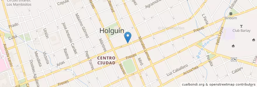 Mapa de ubicacion de Farmacia en Cuba, Holguín, Holguín.