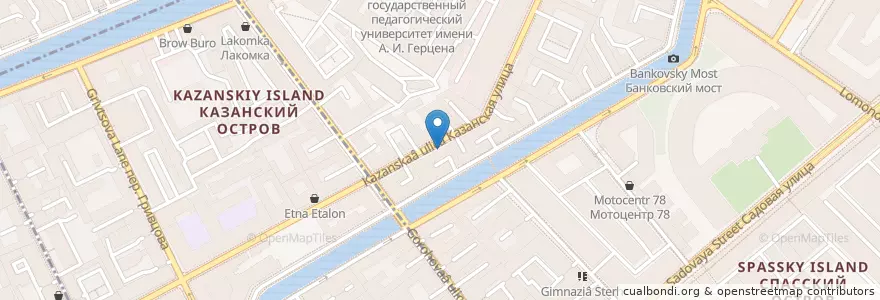 Mapa de ubicacion de Coffee 22 en Russie, District Fédéral Du Nord-Ouest, Oblast De Léningrad, Saint-Pétersbourg, Адмиралтейский Район, Округ № 78.