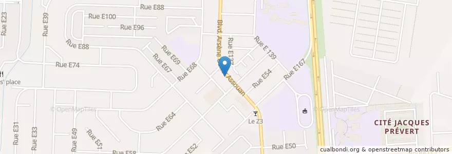 Mapa de ubicacion de Sweety en 코트디부아르, 아비장, Cocody.