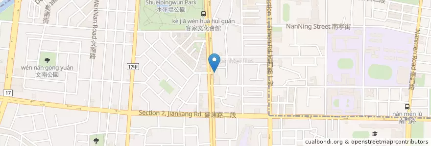 Mapa de ubicacion de 瑪哈印度餐廳 en 台湾, 台南市, 南区.