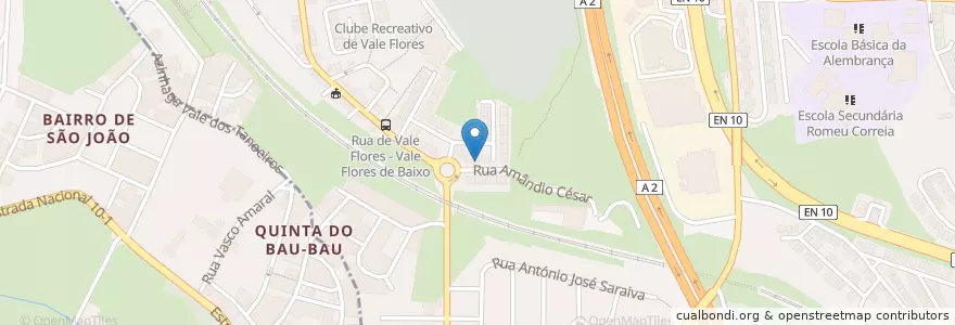 Mapa de ubicacion de Doma Bica en Portugal, Área Metropolitana De Lisboa, Setúbal, Península De Setúbal, Almada, Laranjeiro E Feijó.