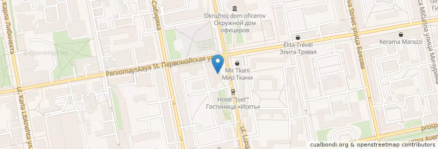 Mapa de ubicacion de VTB Bank en Russia, Ural Federal District, Sverdlovsk Oblast, Yekaterinburg Municipality.