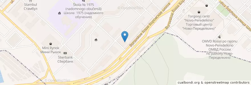 Mapa de ubicacion de Алло-пицца Переделкино en Rússia, Distrito Federal Central, Москва, Западный Административный Округ, Район Ново-Переделкино.