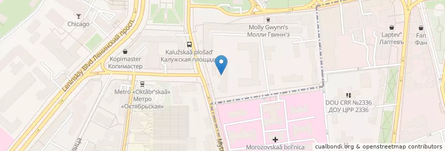 Mapa de ubicacion de посольство Зимбабве en Rusland, Centraal Federaal District, Moskou, Центральный Административный Округ, Район Якиманка.