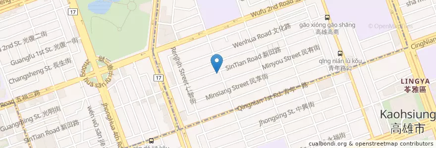 Mapa de ubicacion de Post Office en تايوان, كاوهسيونغ, 新興區.