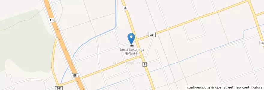 Mapa de ubicacion de 玉作神社 en Япония, Сига, 長浜市.
