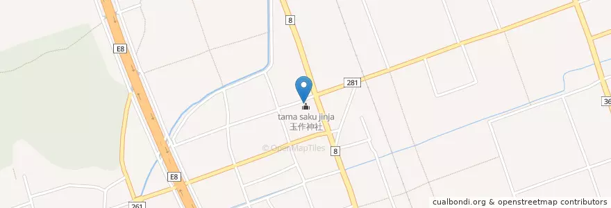 Mapa de ubicacion de 石作神社 en Japon, Préfecture De Shiga, 長浜市.