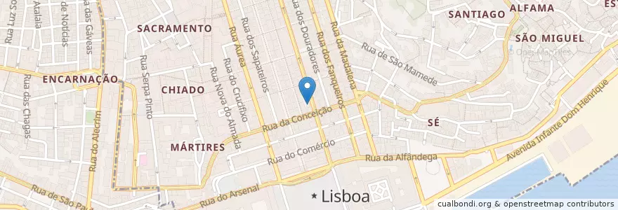 Mapa de ubicacion de A Minhota da Prata en Portugal, Lissabon, Grande Lisboa, Lissabon, Santa Maria Maior.
