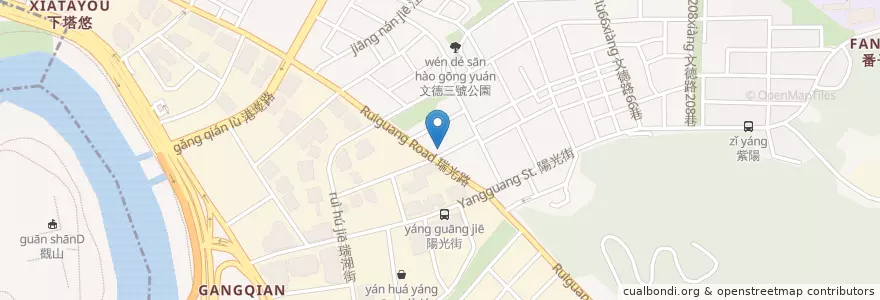 Mapa de ubicacion de 瑞元香菇肉羹 en 타이완, 신베이 시, 타이베이시, 네이후 구.