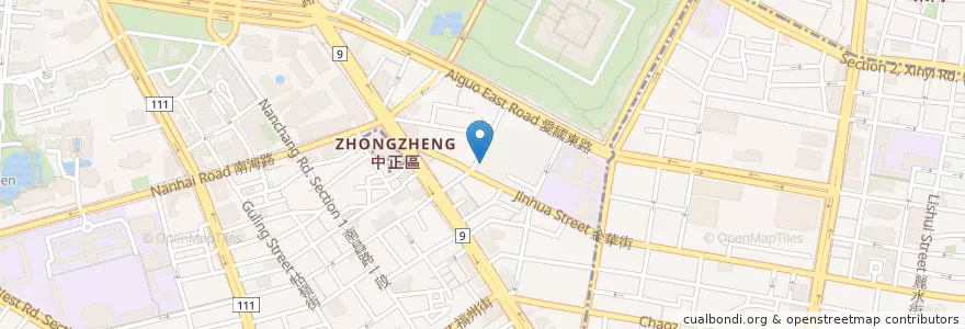 Mapa de ubicacion de 大腸蚵仔麵線店 en Taiwan, 新北市, Taipé, 中正區.