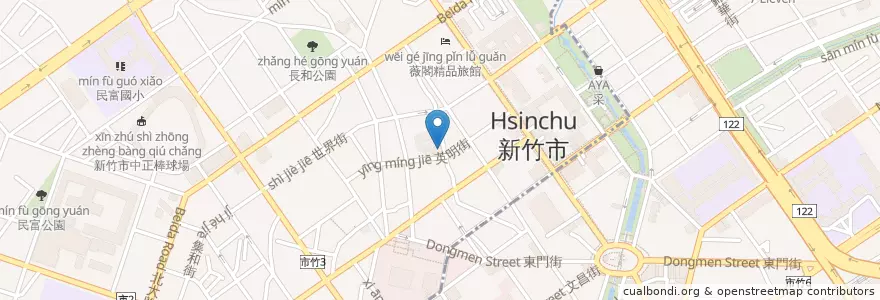 Mapa de ubicacion de 綜也蔬食 en تایوان, 臺灣省, سینچو.