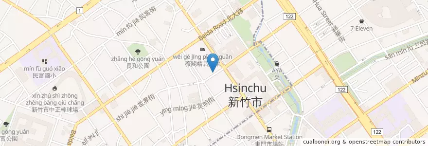 Mapa de ubicacion de 梵泰蔬食 en 台湾, 台湾省, 新竹市.