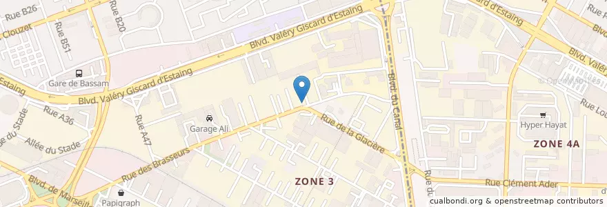 Mapa de ubicacion de BOA en コートジボワール, アビジャン, Marcory.