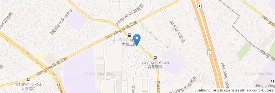 Mapa de ubicacion de 建工郵局 en 台湾, 高雄市, 三民区.