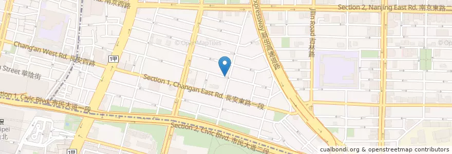 Mapa de ubicacion de 又一村水餃 en تایوان, 新北市, تایپه, 中山區.