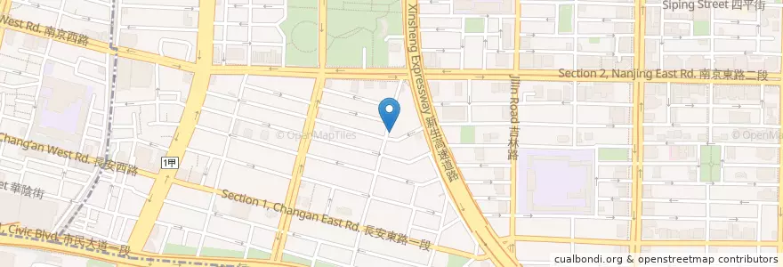 Mapa de ubicacion de 名湯滷肉飯 en تایوان, 新北市, تایپه, 中山區.