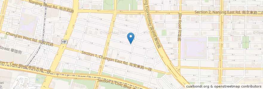 Mapa de ubicacion de 吳師大眾飯店 en Taiwan, Nuova Taipei, Taipei, Distretto Di Zhongshan.