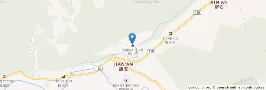 Mapa de ubicacion de 圓山寺 en تایوان, 新北市, 三峽區.
