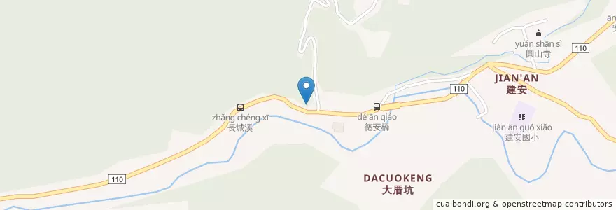 Mapa de ubicacion de 安坑福德宮 en 台湾, 新北市, 三峡区.