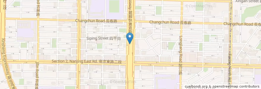 Mapa de ubicacion de 建國高架南京-長安(B) en Taiwán, Nuevo Taipéi, Taipéi, 中山區.