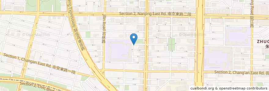 Mapa de ubicacion de 美塑咖啡 en تايوان, تايبيه الجديدة, تايبيه, 中山區.
