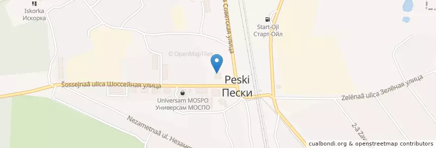 Mapa de ubicacion de Песковская сельская библиотека en Russie, District Fédéral Central, Oblast De Moscou, Коломенский Городской Округ.