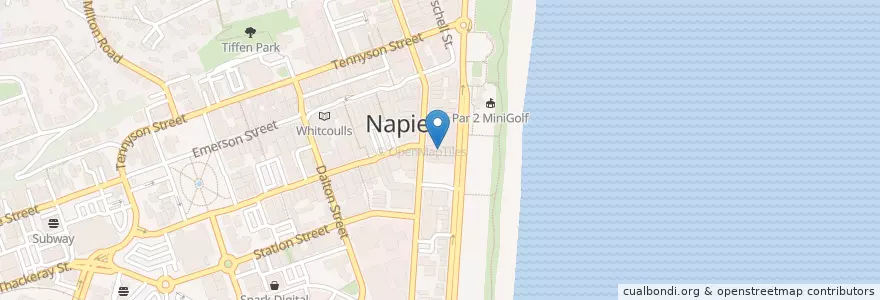 Mapa de ubicacion de Brooklyn Eatery & Shake Bar en Nouvelle-Zélande, Hawke's Bay, Napier City.