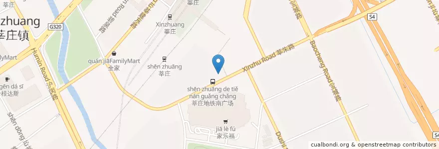 Mapa de ubicacion de 广发银行CGB en China, Shanghai, Minhang.