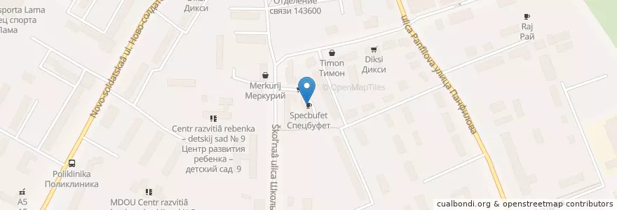 Mapa de ubicacion de Спецбуфет en Rússia, Distrito Federal Central, Oblast De Moscou, Волоколамский Городской Округ.