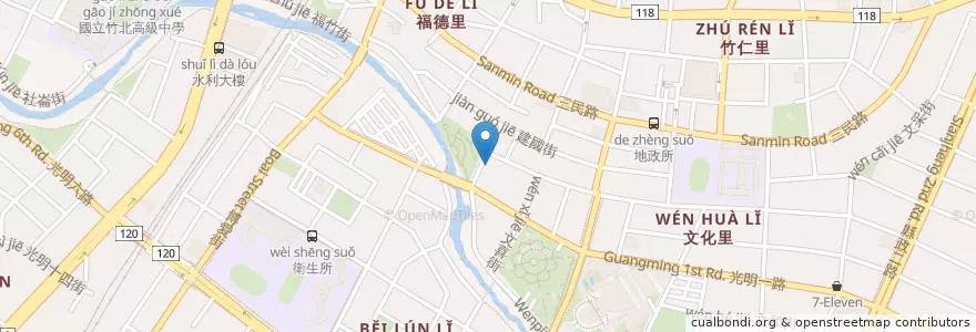 Mapa de ubicacion de 井町日式創意料理 (竹北店) en Taiwan, Taiwan, 新竹縣, Zhubei.