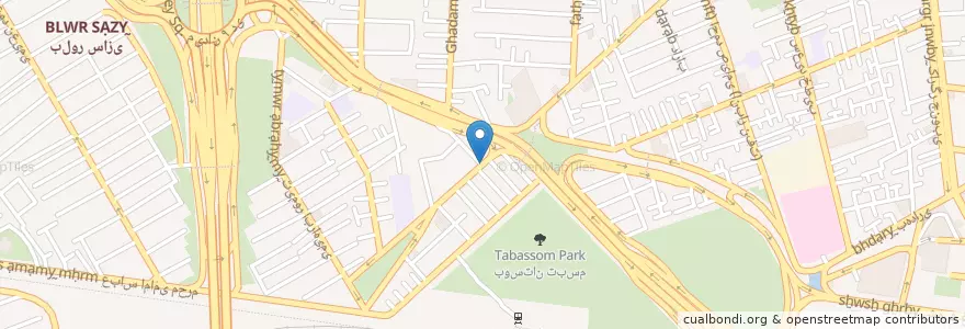 Mapa de ubicacion de عابربانک حکمت ایرانیان en Iran, Teheran, شهرستان تهران, Teheran, بخش مرکزی شهرستان تهران.