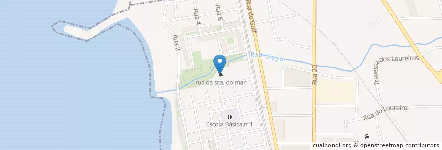 Mapa de ubicacion de Rua da Senhora do Mar en 葡萄牙, Aveiro, 北部大區, Área Metropolitana Do Porto, Espinho, Silvalde.