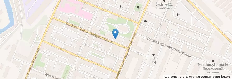 Mapa de ubicacion de Шаверма en Russie, District Fédéral Du Nord-Ouest, Oblast De Léningrad, Saint-Pétersbourg, Кронштадтский Район, Кронштадт.