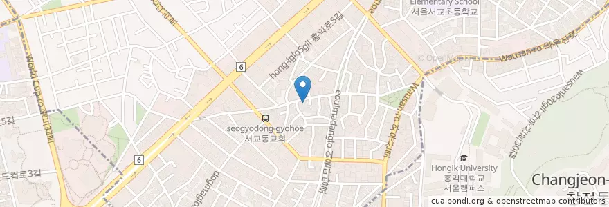 Mapa de ubicacion de 코노미 en کره جنوبی, سئول, 마포구, 서교동.
