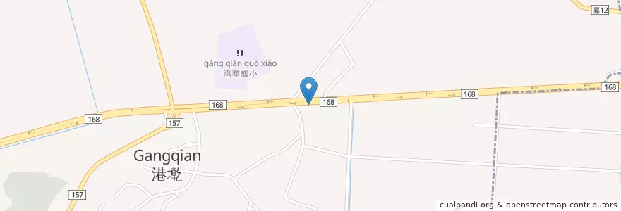 Mapa de ubicacion de 港墘蚵嗲 en تایوان, 臺灣省, 嘉義縣, 東石鄉.