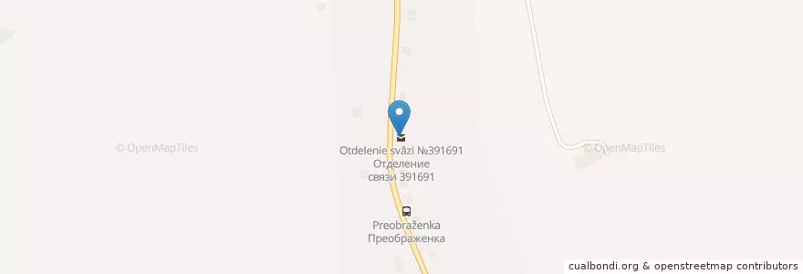 Mapa de ubicacion de Отделение связи №391691 en Russie, District Fédéral Central, Oblast De Riazan, Кадомский Район, Енкаевское Сельское Поселение.