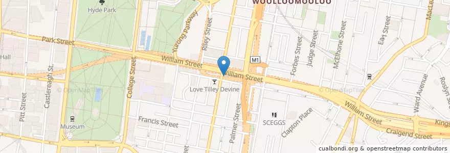 Mapa de ubicacion de The Strand Hotel en Австралия, Новый Южный Уэльс, Council Of The City Of Sydney, Sydney.