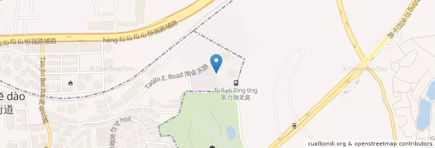 Mapa de ubicacion de 富力御龙庭 en Китай, Гуандун, Гуанчжоу, 越秀区.