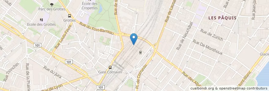 Mapa de ubicacion de Le prêt à manger en سويسرا, جنيف, جنيف, Genève.