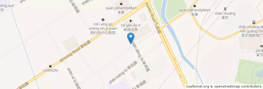 Mapa de ubicacion de 中国邮政储蓄银行 en 중국, 상하이, 민항구.