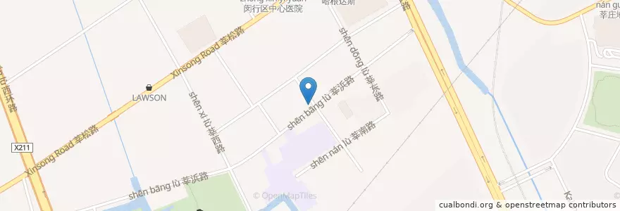Mapa de ubicacion de 中国建设银行CCB en 中国, 上海市, 閔行区.