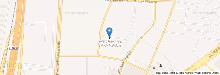 Mapa de ubicacion de ئاتۇش تائاملىرى en Çin, Sincan Uygur Özerk Bölgesi, 乌鲁木齐市 / Ürümqi / ئۈرۈمچى, 天山区 تەڭرىتاغ رايونى, 二道桥街道.
