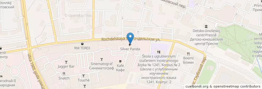 Mapa de ubicacion de Silver Panda en Russland, Föderationskreis Zentralrussland, Moskau, Zentraler Verwaltungsbezirk, Пресненский Район.