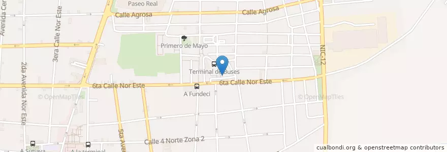 Mapa de ubicacion de Estación de Policía La Terminal en نيكاراجوا, León, León (Municipio).