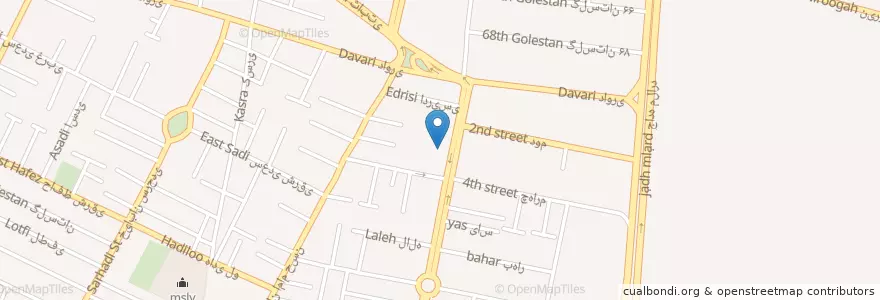 Mapa de ubicacion de دبیرستان شهید رحیمی en 伊朗, استان البرز, شهرستان فردیس, بخش مرکزی فردیس, فردیس.